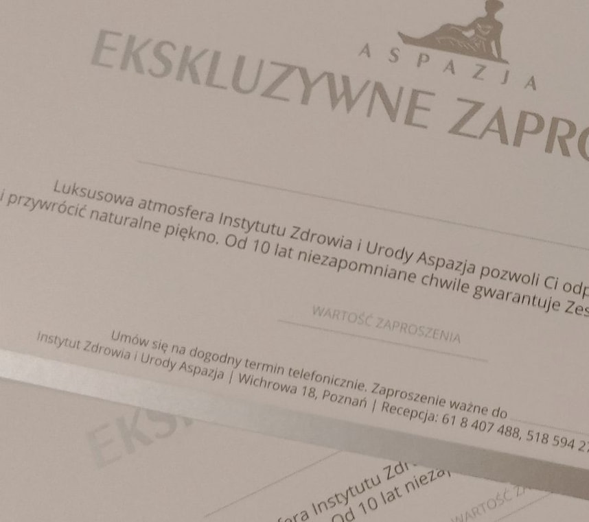 Ekskluzywny Voucher – Zaproszenie do Instytutu Aspazja 